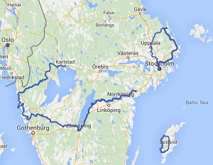 Kaart Zweden 